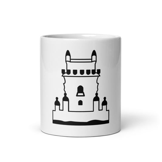 Torre de Belém Portugal White glossy mug
